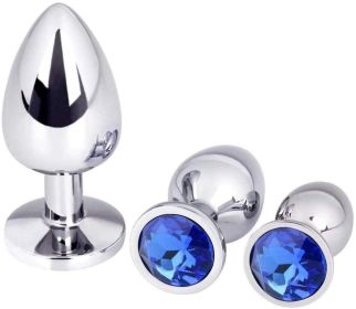 Butt Plugs 3PCS Anal Toys;  Expanding Plug Toys Stainless Steel Anales Trainer Sets Butt Adult Toy Plug Tool Anal Plugs Toy 3Pcs Jewelry Design A