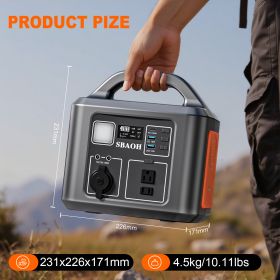 600W Portable Power Station,538.7Wh 145600mAh Solar Generator For Outdoor Camping, Home Backup,Power Outages ,No Solar Panel