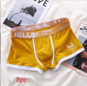 Underwear Men's Summer Youth Casual (Option: Yellow 8PC-M)