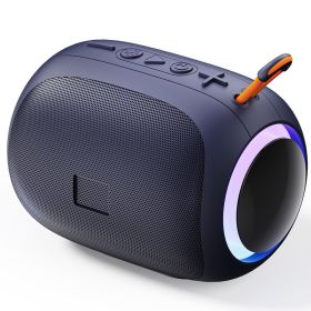 JYX L5 Portable Speaker & IPX7 Waterproof Bluetooth Speaker With LED Light & 8H Playtime Outdoor Speakers With Loud Stereo Sound (Color: Purple)