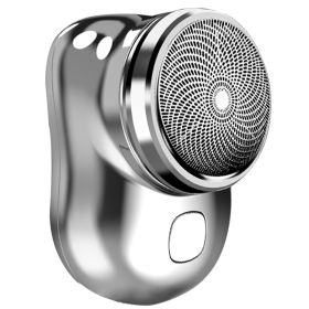 1 Set Electric Razor For Men Mini Shaver Portable Pocket Size Shaver USB Rechargeable Dry Usage For Home Travel Office (Option: 1Pc Silver)