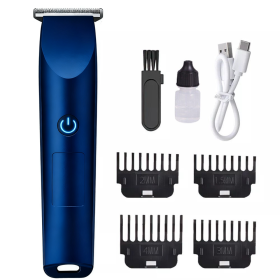 Men's Electric Beard Shaver Trimmer Razor Rechargeable Hair Clipper Shaving Machine USB Rechargeable (Color: Blue)