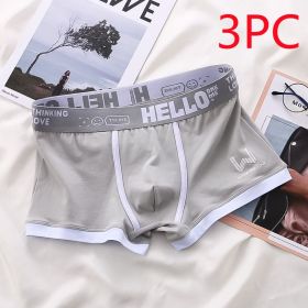 Underwear Men's Summer Youth Casual (Option: Light Gray 3PC-L)