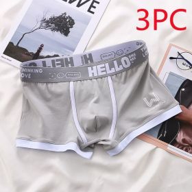 Underwear Men's Summer Youth Casual (Option: Light Gray 3PC-M)