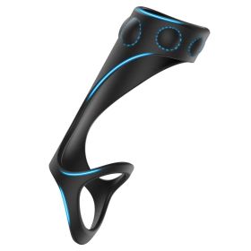 Tornado double ring locking fine ring for Longer Harder Stronger Erection;  Improve Sexual Performance;  Sex Toys for Men Massager Adult Sex Toys (Color: BLACK)