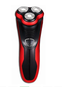 Men's Razor Rotary Waterproof Electric Shaver Pop-Up Trimmer Wet Dry Cordless (Option: Red)