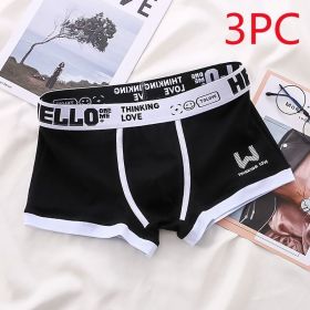 Underwear Men's Summer Youth Casual (Option: Black 3PC-M)
