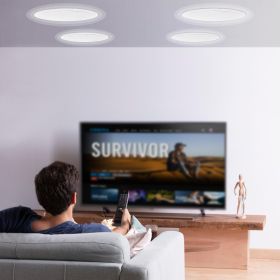 4 PCs 6.5'' Bluetooth In Ceiling Speakers, 150W, Flush Mount Ceiling & In-Wall Speaker System With 8ΩImpedance 89dB Sensitivity, For Home Kitchen (Option: White)