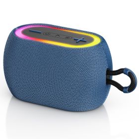 JYX L1Black Portable Bluetooth Speaker & Mini Wireless Speaker With DJ Lights Rich Stereo Bass Aux & IPX7 Waterproof Outdoor Speaker (Color: Blue)